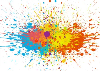Gordijnen abstract splatter color background. illustration vector design © mrspopman