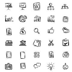 Hand-drawn Business Icons Pattern