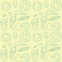 Summer doodle pattern