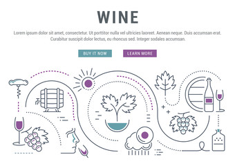 Obraz premium Wine Banner for Website Banner and Landing Page