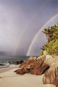 Seychelles, Fregate Island, View of Anse Victorin