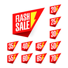 Flash Sale discount labels 