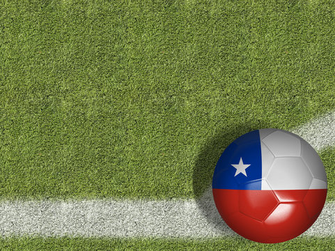 Chile Ball in a Soccer Field