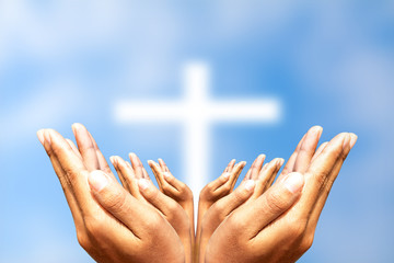 Hands, bless the cross in the sky.