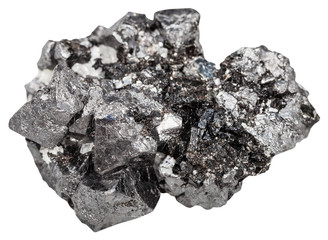 druse of big crystals of magnetite mineral stone
