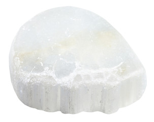polished Ulexite (TV rock) stone isolated