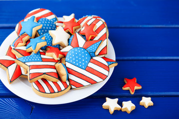 Patriotic cookies for 4th of July