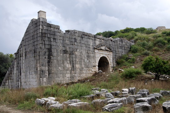 Amphitheartre at the Lycian site of Letoon, Antalya Province, Anatolia, Turkey Minor