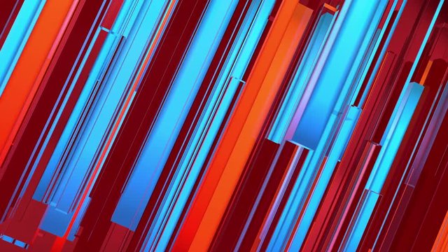 Abstract red, orange and blue lines background