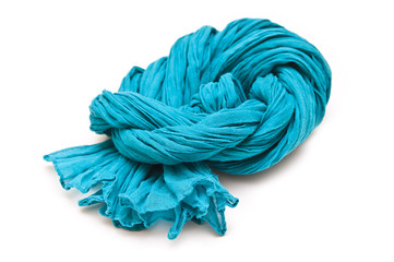 Azure blue neck scarf
