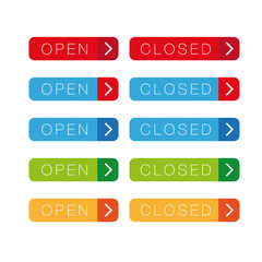 Open Closed button set