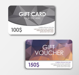 Polygonal gift card and voucher