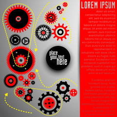 Industry business network, abstract conceptual illustration.