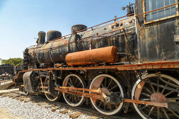 Naklejka premium Historical Train Locomotive