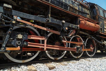 Fototapeta na wymiar Old Train Locomotive