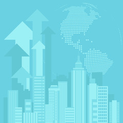 Fototapeta premium urban blue background