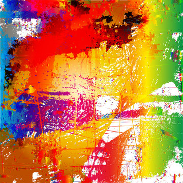Grunge style abstract color splash background