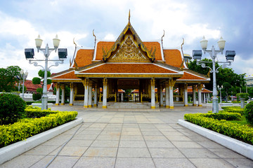 Fototapeta premium Court of Maha Jetsadabodin Pavillion in Bangkok, Thailand