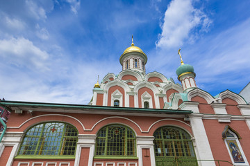 Fototapeta na wymiar View on Kazansky Cathedral in Moscow, Russia
