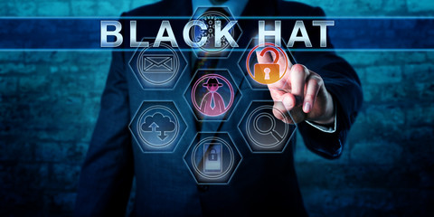 Forensic Investigator Touching BLACK HAT