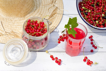 fresh juice with fruits currants