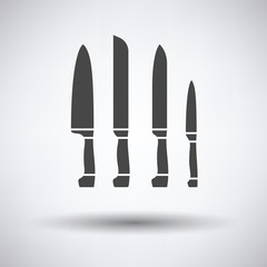 Kitchen knife set icon