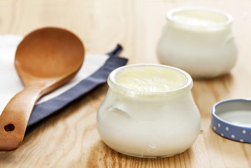 Fototapeta na wymiar Homemade yogurt