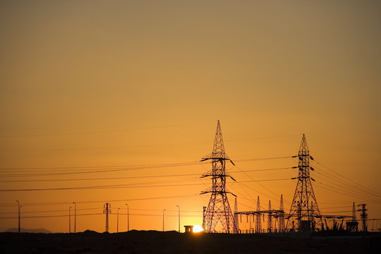 Electricity Pylons, Egypt