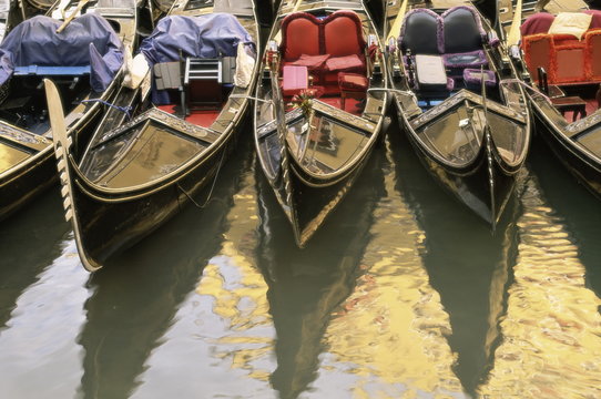 Gondolas, Venice, Veneto