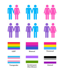 LGBT flags and symbols set