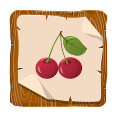 Vector colorful cherry icon