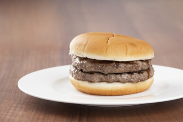 hamburger on a plate