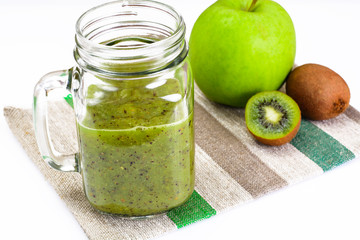 Kiwi and Apple Fresh Juice