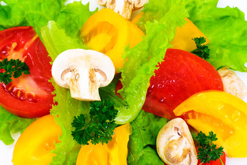 Lettuce with Tomato, Pepper and Boiled Egg 