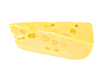 Swiss Cheese Isolated on White Background