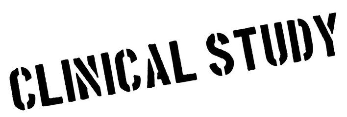 Clinical Study black rubber stamp on white