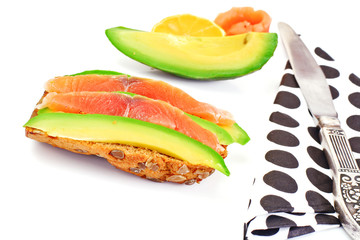 Sandwiches with Avocado and Salmon