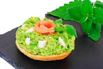 Sandwiches with Avocado and Salmon