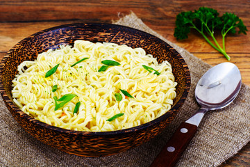 Tasty Chicken Soup with Chinese Noodles