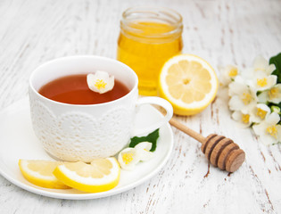 Cup of tea with jasmine