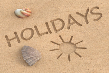 summer holidays, 3D rendering