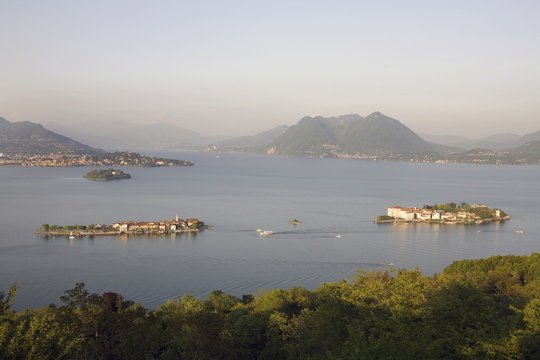 Isola Bella and Isola dei Pescatori. Borromeo Islands, Stresa, Lake Maggiore, Piedmont