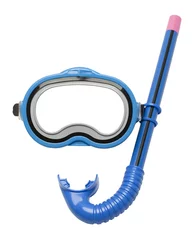 Foto op Aluminium Blauwe snorkel en masker © pixelrobot