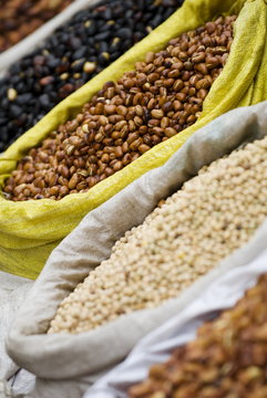 Dried beans for sale, Xining, Qinghai, China