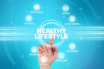 HEALTHY LIFESTYLE TECHNOLOGY COMMUNICATION TOUCHSCREEN FUTURISTI