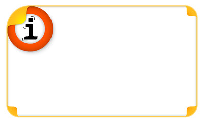Color frame for your text and a info symbol