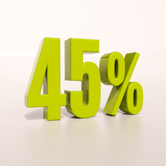 Percentage sign, 45 percent