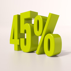 Percentage sign, 45 percent