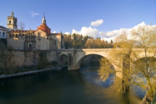 Old bridge leading to the town of Amarante, Portugal