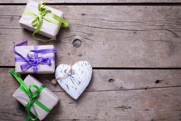 Romantic background with presents